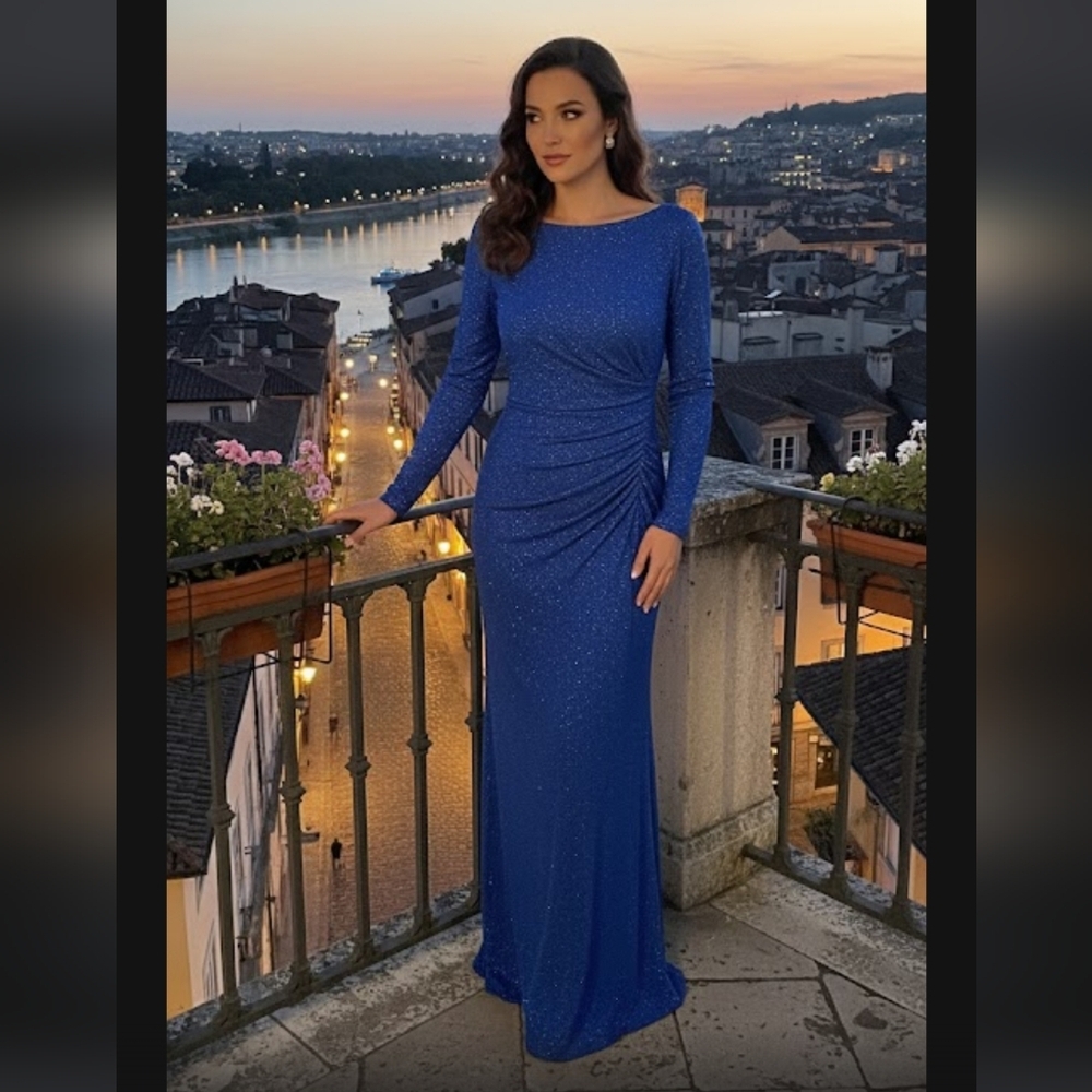 ⭐NWT Candalite Elegant Blue Long Sleeve Dress
